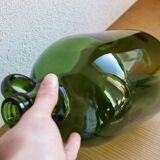 Bonbonne vintage en verre vert