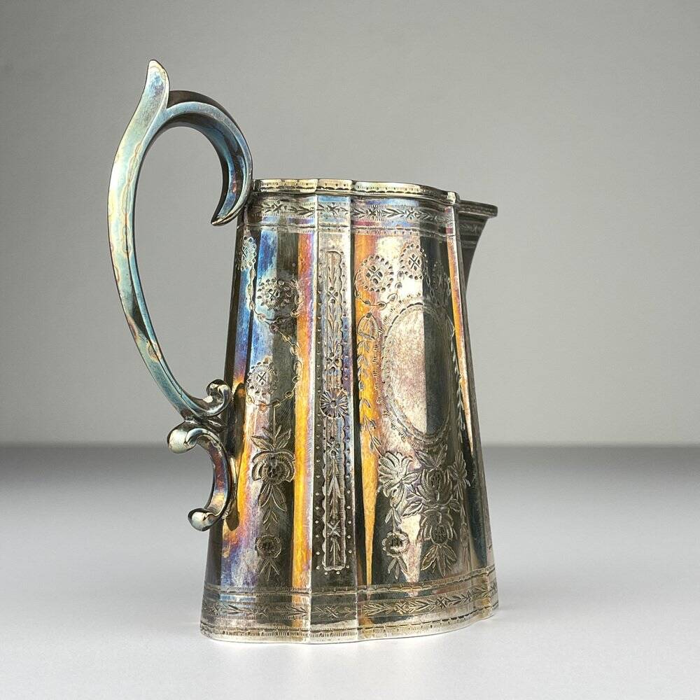 Antique silver-plated coffee and tea service by Elkington & Co, 1880s, set of 4.