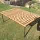 Wood and iron coffee table