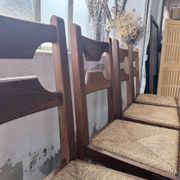 Set 4 chaises rustiques chêne De puydt, Belgique 1970