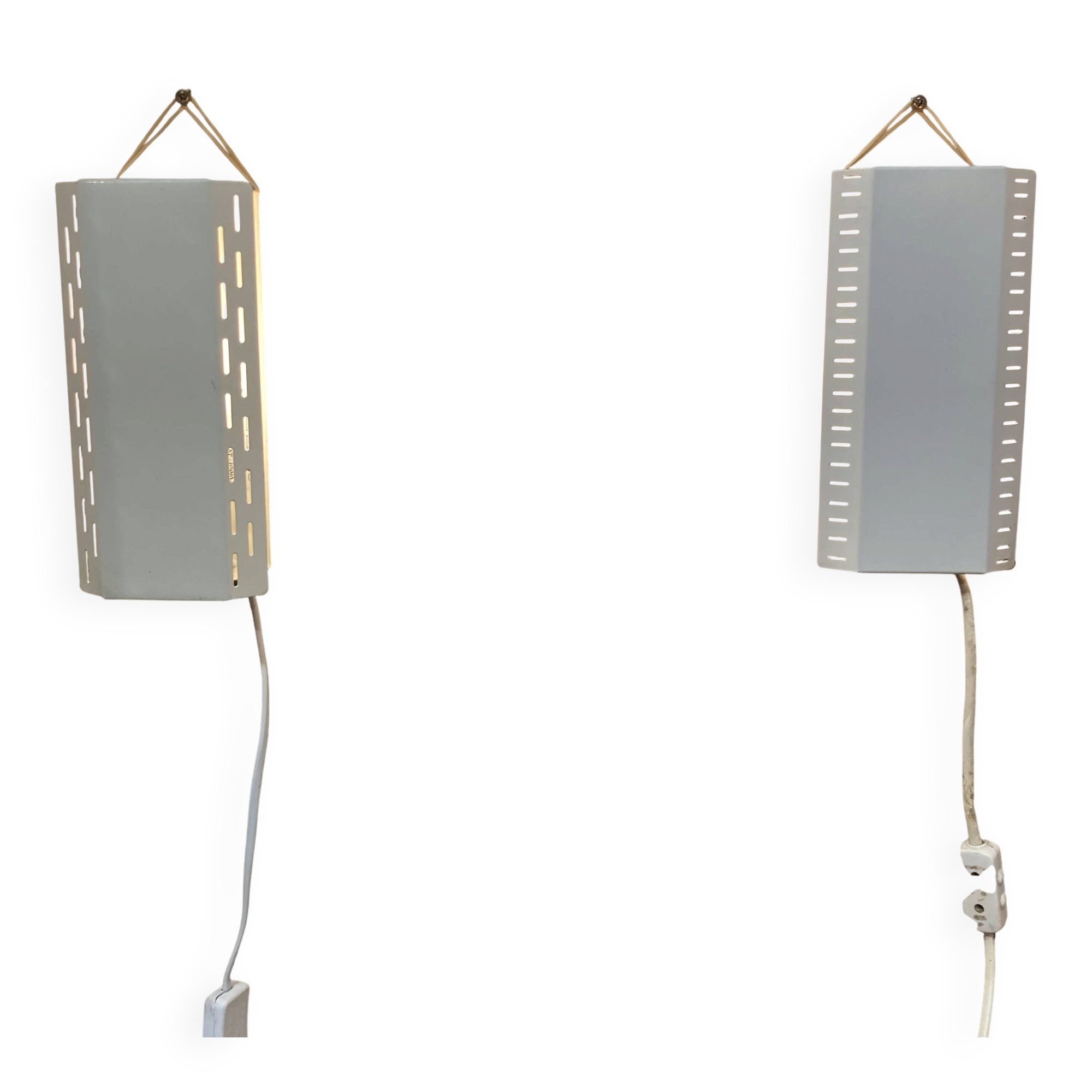 Paire d'appliques modulables design scandinave 1960.