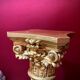 Italian Pedestal Column in White Lacquer and Gold Leaf