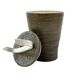 Mid-century style dark green ceramic vase, Gabriele Bucci Italy ca. 2000s