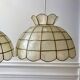 Pair of mother-of-pearl and brass suspensions 60-70s