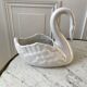 White ceramic swan pot cover 50/60s