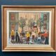 Original Swedish Oil on Canvas – “Market Scene” by Arne Wallsten – Signed
