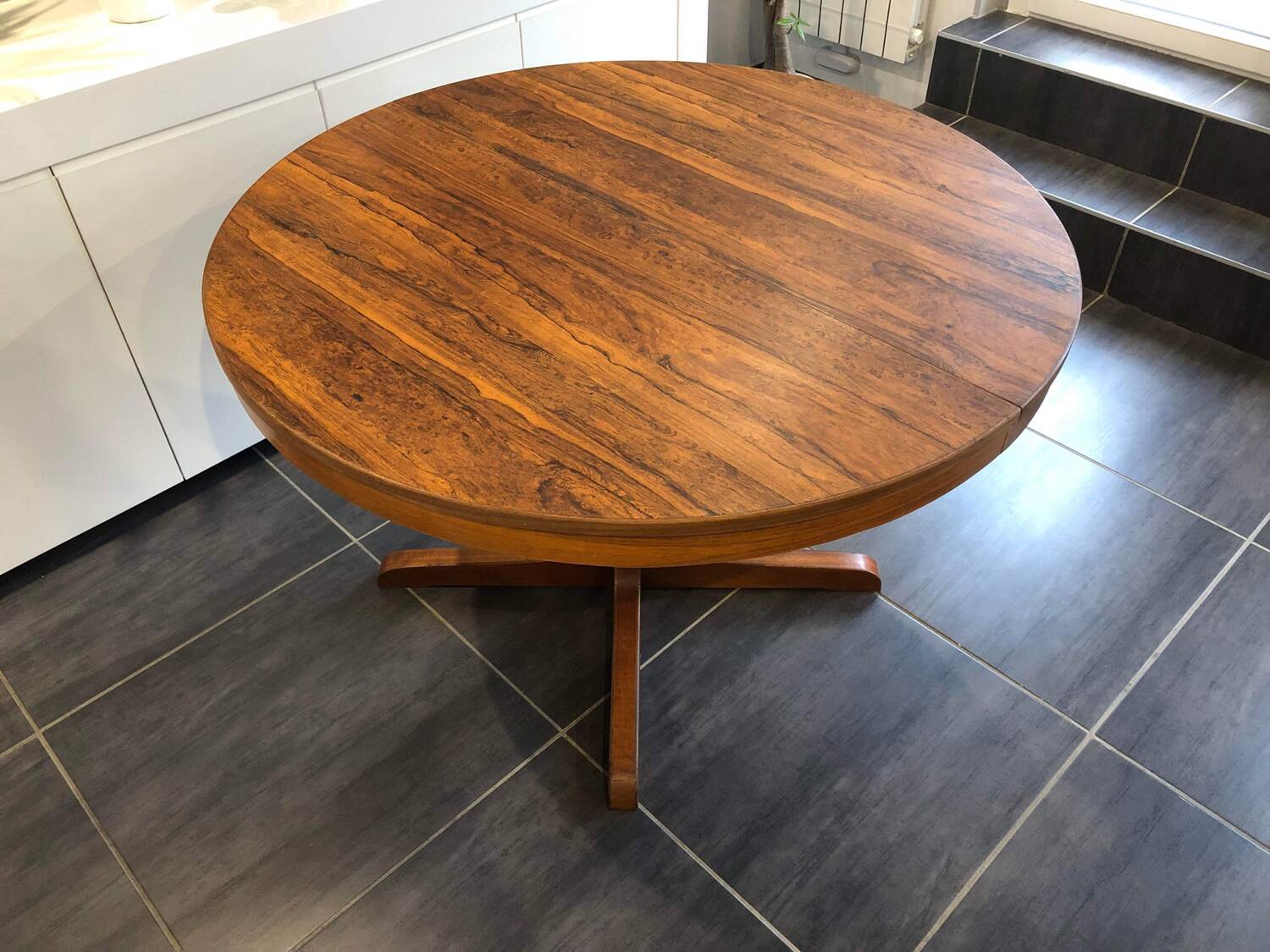 Vintage Scandinavian Baumann style extendable table in Rosewood 1970s