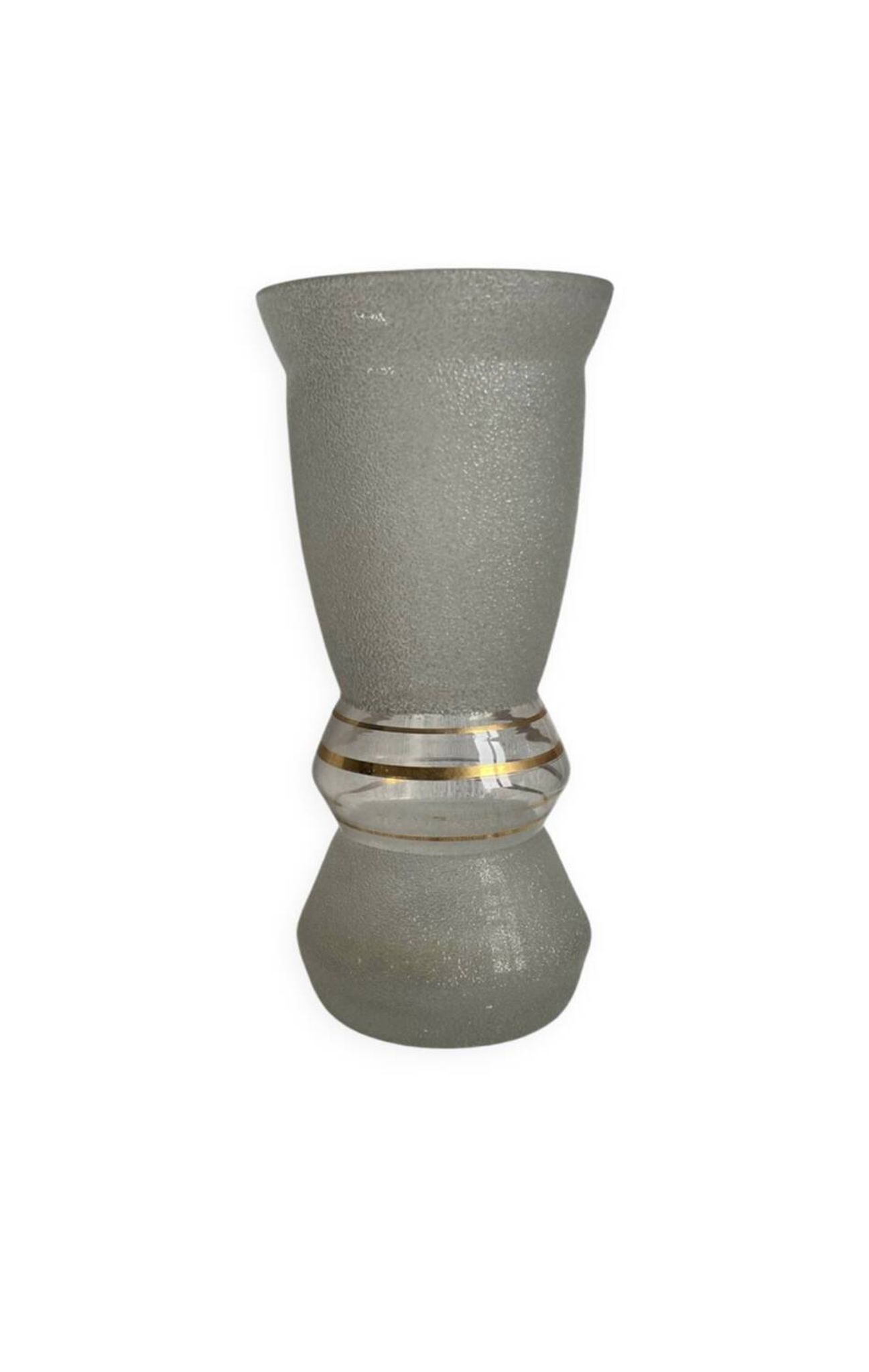 Granulated glass vase
