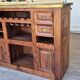 Meuble bar en teck massif et laiton