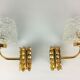 Vintage Murano and 1960 gold metal wall light