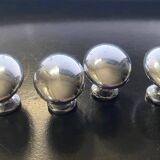 Set of 4 old chrome handles