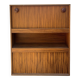 Lit commode escamotable vintage en zébrano – Années 1970