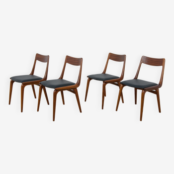 Teak Boomerang Dining Chairs by Alfred Christensen for Slagelse Møbelværk, 1950s, Set of 4