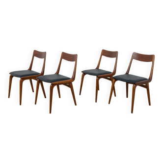 Teak Boomerang Dining Chairs by Alfred Christensen for Slagelse Møbelværk, 1950s, Set of 4