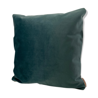 Green water velvet cushion