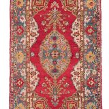 4x7 Rug For Bedroom Red Oriental Antique Vintage Rug, 122x214Cm
