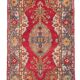 Tapis 4x7 pour Chambre à Coucher Tapis Vintage Antique Oriental Rouge, 122x214Cm