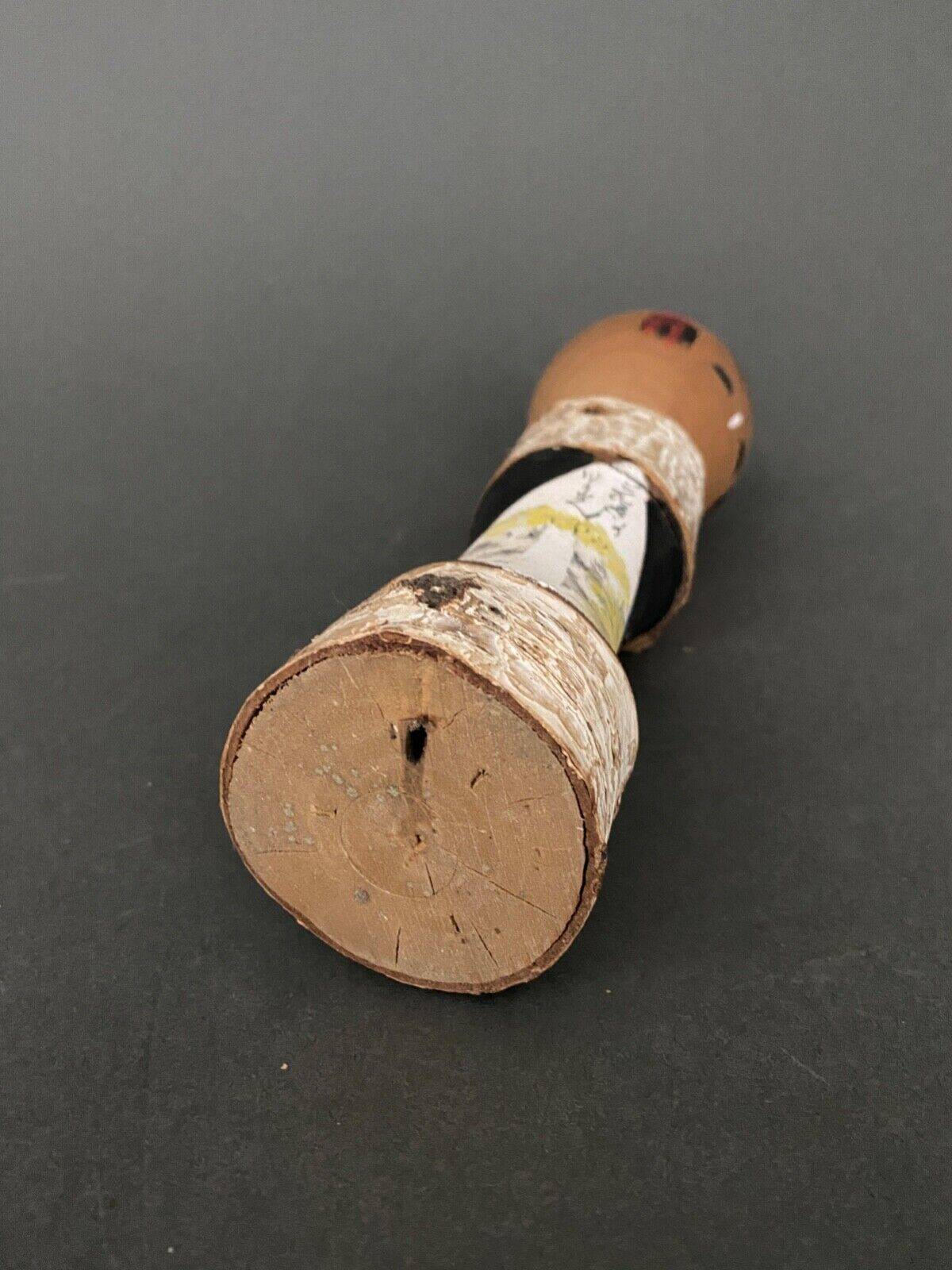 Japanese Kokeshi doll keel shape wood polychrome decoration early twentieth century