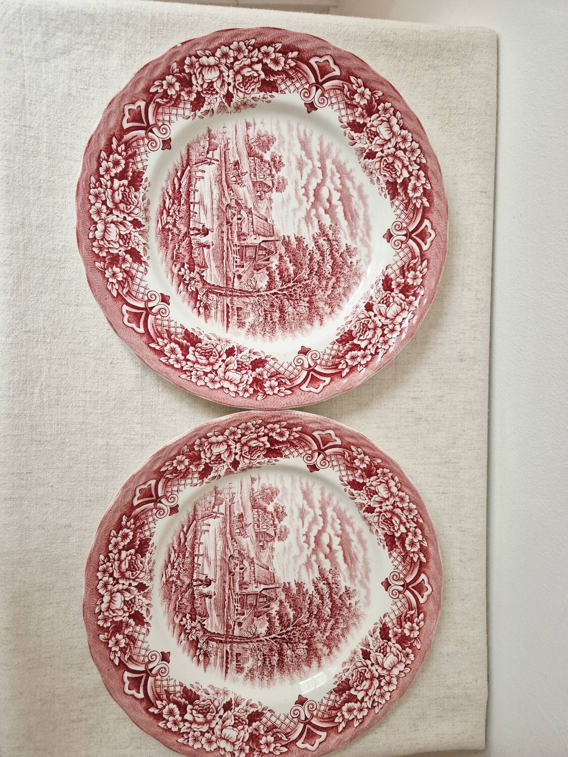 Set of 2 English porcelain plates - Grindley Staffordshire