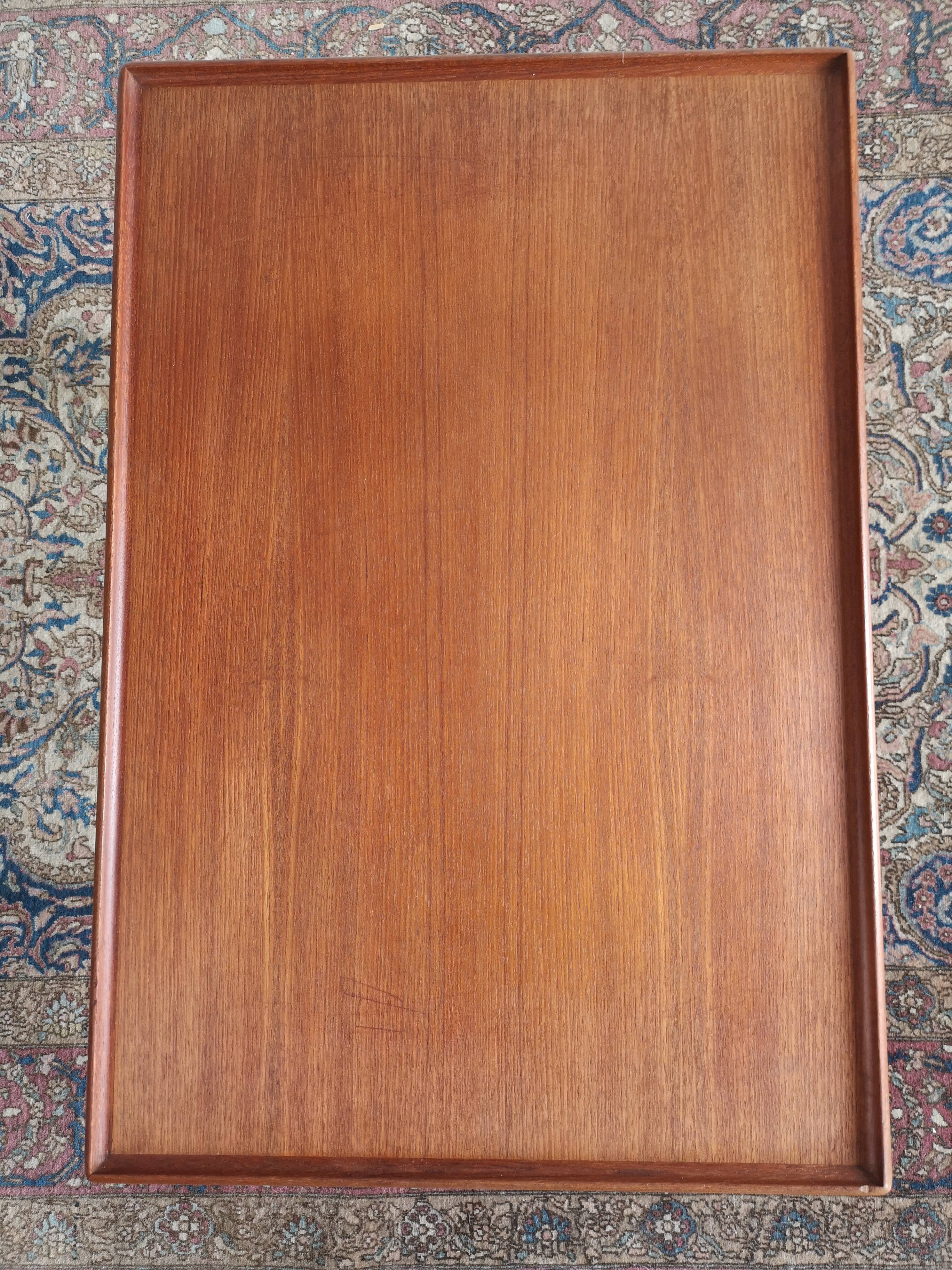 Scandinavian coffee table 60's teak and wicker