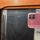 /Art Deco wardrobe with mirror in carved solid oak from the 20s/30s