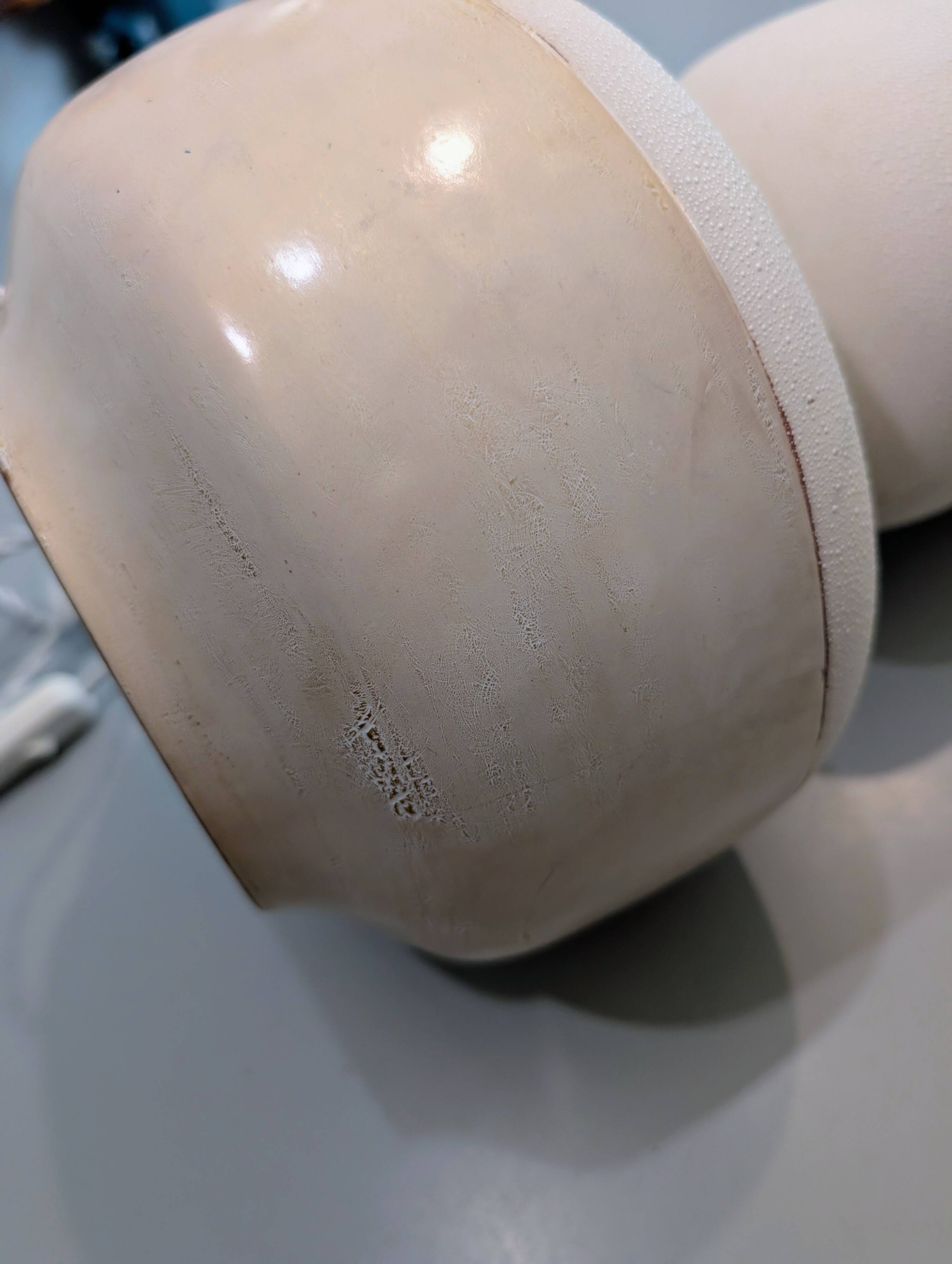 Digoin "perlé" lamp in antique earthenware