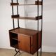 Vintage modular bookcase in wood and metal, Italy, 1960