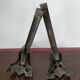 Pair of Louis-Philippe andirons with Caryatids - Bronze, cast iron - 19th century