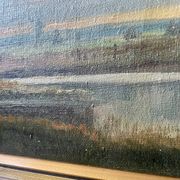 Vintage Landscape oil on canvas With Wooden frame