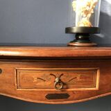 Wooden Console with Smoked Glass, 1950s