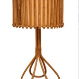 1950s tripod rattan lamp H47