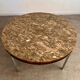 Old Italian design marble effect resin coffee table from the 70s