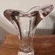 Small corolla vase in crystal from Vannes art-deco period - h 18.5 cm