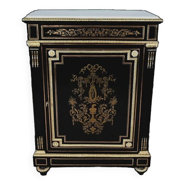Meuble d’appui en poirier noirci, époque Napoléon III, milieu XIXème