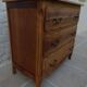 Commode 3 tiroirs en bois massif naturel et poigné noir -Totalement restaur