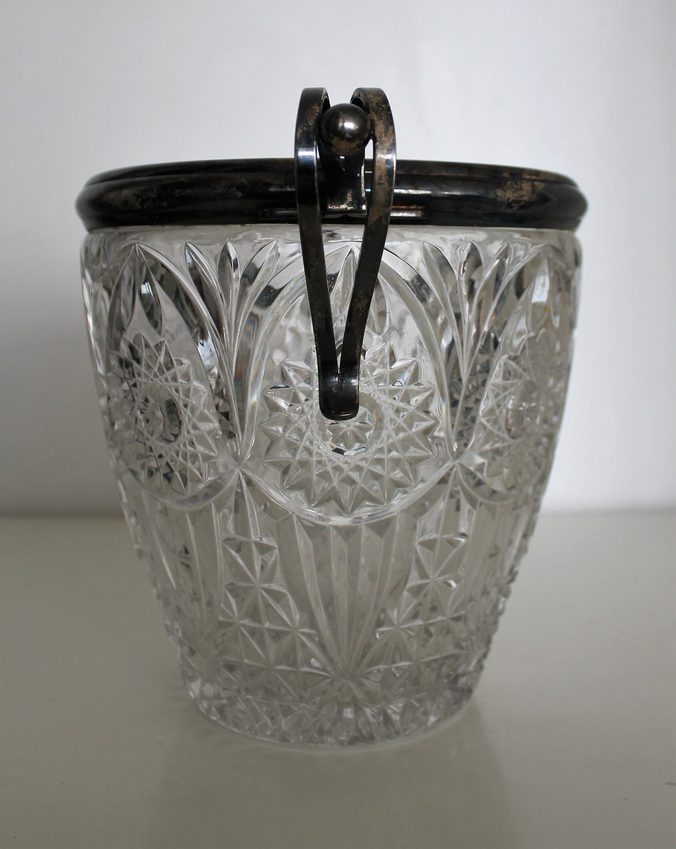 Art Deco crystal style champagne bucket