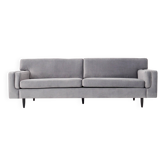 Sofa HELSINKI silver velour, Scandinavian design