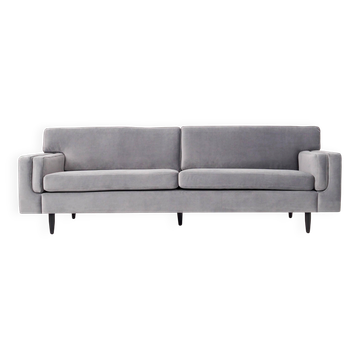 Sofa HELSINKI silver velour, Scandinavian design
