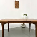 Scandinavian teak dining table, extendable