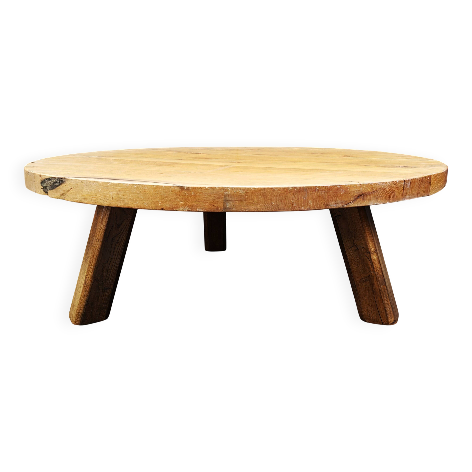 Brutalist tripod coffee table, 1960s