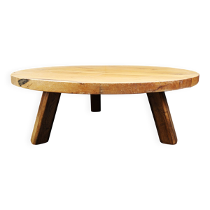 Table basse tripode brutaliste,