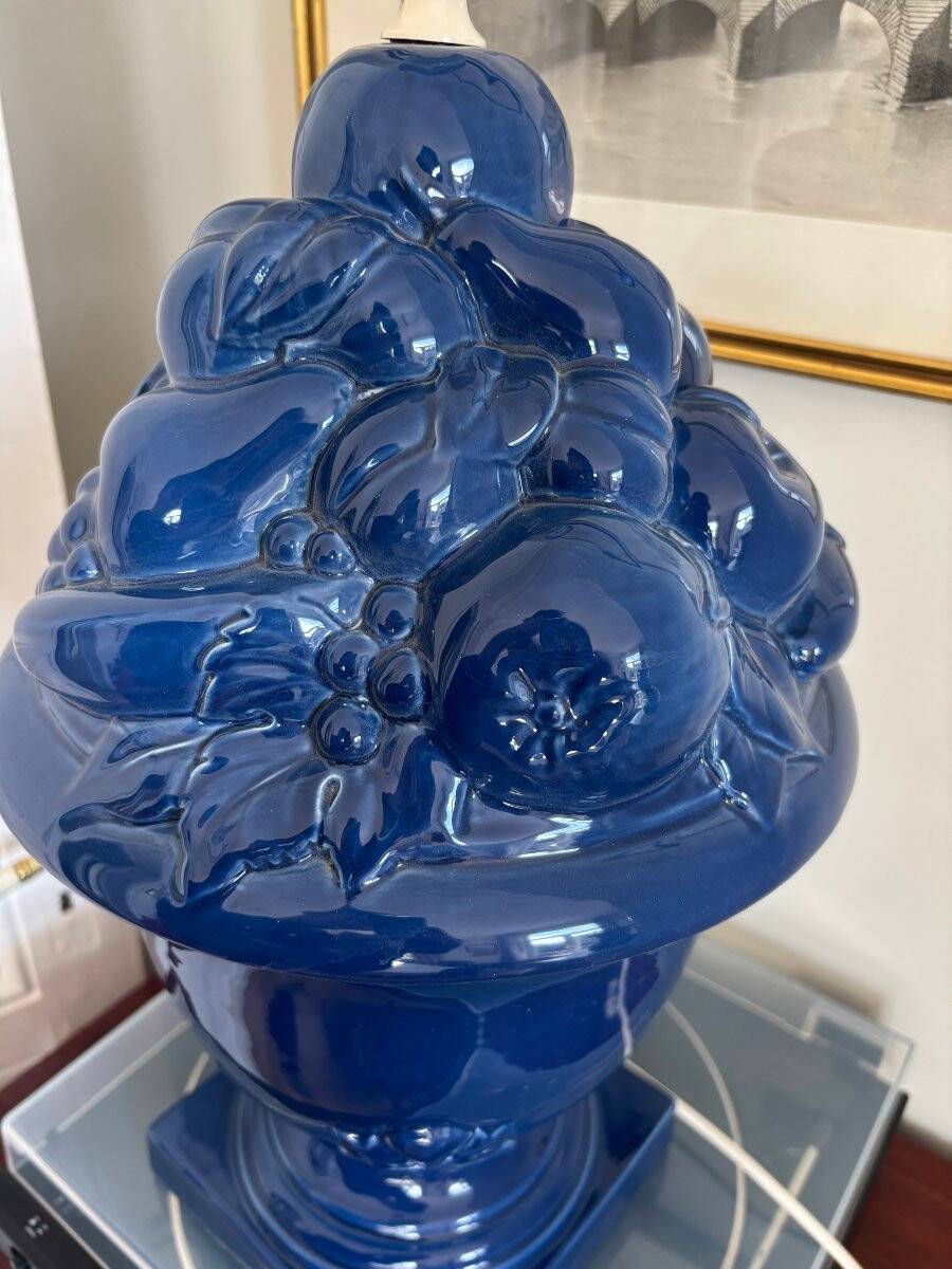 Table lamp - blue ceramic