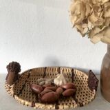 Bamboo and wicker duck basket