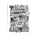 Arcachon, Cap-Ferret screenprint