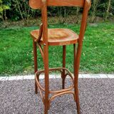 Ancien tabouret de bar en bois tourné