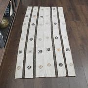 Flat vintage kilim hallway rug