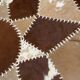 Vintage round cowhide rug 70