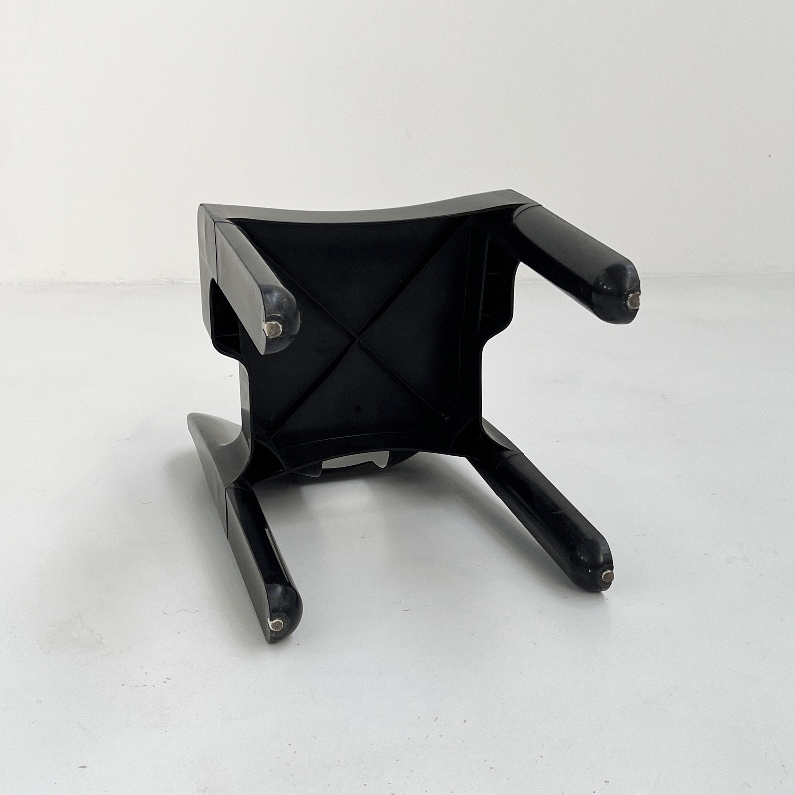 Black Universal Chair Model 4867 by Joe Colombo for Kartell, 1970