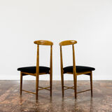 Set of 6 restored chairs by Bernard Malendowicz 1960s