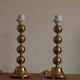 Pair of Vintage Swedish Table Lamps in Polished Brass, Signed Aneta